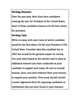 Preview of Argument Essay Based on Presidential Candidates