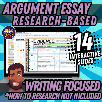 Preview of Argument Essay Digital Notebook: For Use with Student Research