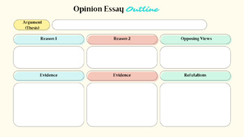 Preview of Argument Essay Outline/Brainstorm Organizer