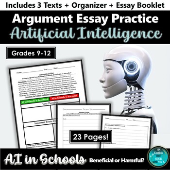 Preview of Argument Essay Writing Practice Packet | Artificial Intelligence | AI in Schools