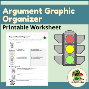 Preview of Argument Graphic Organizer - Stoplight Method