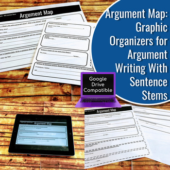 Preview of Argument Map: Graphic Organizers for Argument Writing With Sentence Stems