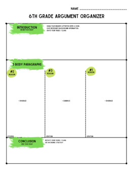 Preview of Argument Organizer