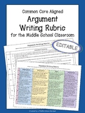 Argument Rubric | Standards-Based Grading Rubric for Argum