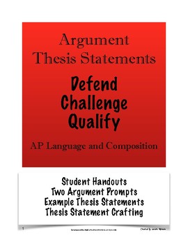 argument essay thesis ap lang