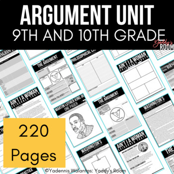 Preview of Argument Writing Rhetoric English Unit BUNDLE - 9th & 10th Grade - CCSS Aligned