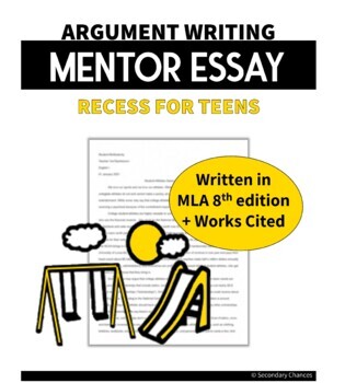 Preview of Argument Unit Mentor Essay: Recess for Teens