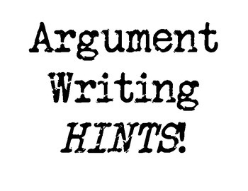Preview of Argument Writing Bulletin Board- Citations, Warrants, Thesis