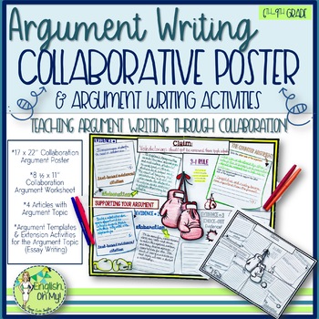 Preview of Argument Writing, Collaborative Poster, Worksheets