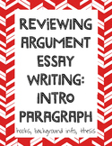 Argument Writing: Intro Paragraph Review Presentation