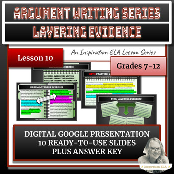 Preview of Argument Writing Lesson Series #10 - Layering Evidence