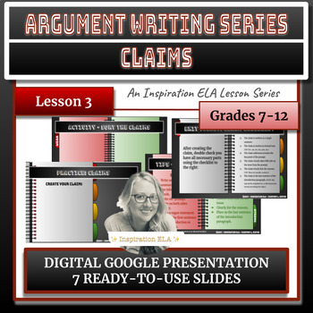 Preview of Argument Writing Lesson Series #3 - Claim