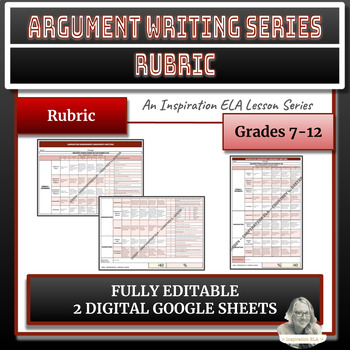 Preview of Argument Writing Lesson Series - EDITABLE Rubric with Checklist