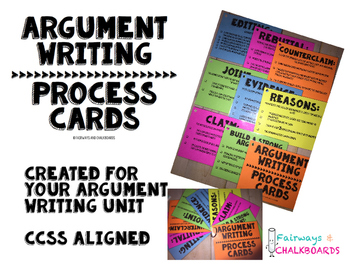 Preview of Argument Writing Process Cards
