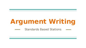 Preview of Argument Writing Review/Practice Stations