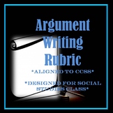 Argument Writing Rubric