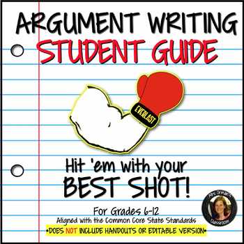Preview of Argument Writing Student Visual Guide Common Core 6-12