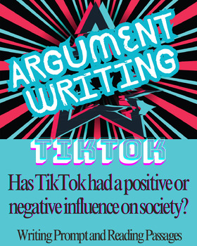 Preview of Argument Writing - TikTok - 2 Articles w/ Prompt