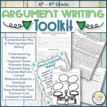Preview of Argument Writing Toolkit -Templates, Worksheets