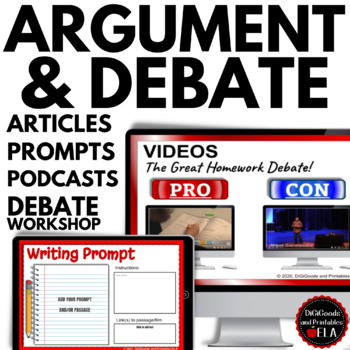 Preview of Argumentative Writing Debate Text Rubric TEST PREP