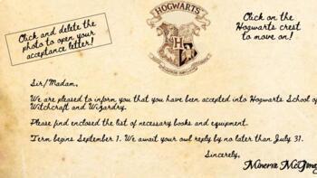Preview of Argumentative Escape Room- Welcome to Hogwarts! (GOOGLE SLIDES) 