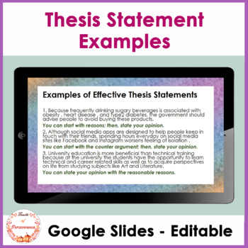 an effective thesis in an argumentative essay must