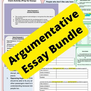 Argumentative Essay: BUNDLE! Everything Included. by Convincing Kids to ...
