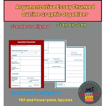 Preview of Argumentative Essay Chunked Outline Great for Differentiation