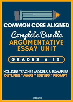 Preview of Argumentative Essay (Common Core Aligned) Complete Process Bundle