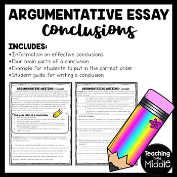 Preview of Argumentative Essay Conclusion Examples and Writing Guide Persuasive FREE