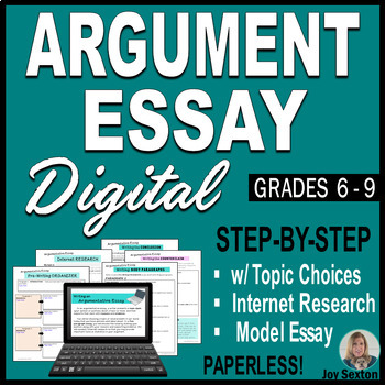 Preview of Argumentative Essay - DIGITAL Version - Argument Writing