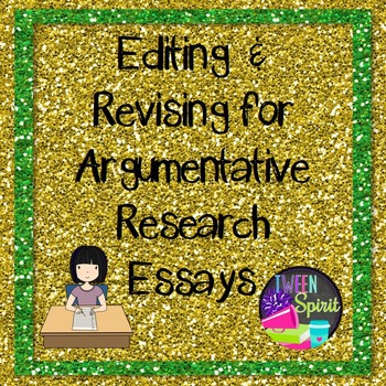 Preview of Argumentative Essay Editing and Revising Checklist