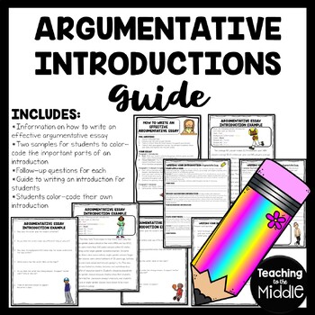 Preview of Argumentative Essay Introduction Tutorial Samples and Guide Persuasive