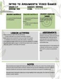 Argumentative Essay - Lesson Plan and Graphic Organizer Volume 2