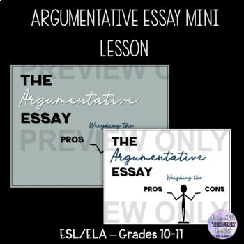 argumentative essay mini lesson