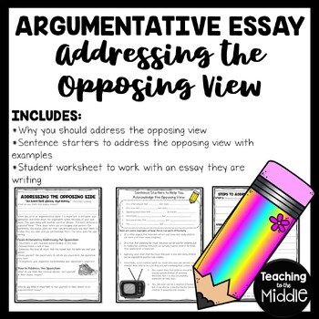 Preview of Argumentative Essay Opposing the Opposite Viewpoint Tutorial FREE