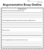 argumentative essay middle school template