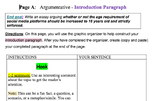 argumentative essay body paragraph graphic organizer