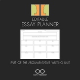 Argumentative Essay Planner -- Editable