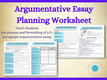 Argumentative Essay Planning Worksheet by Van Valkenburgh Educational ...
