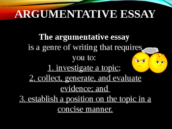 argumentative essay powerpoint 7th grade