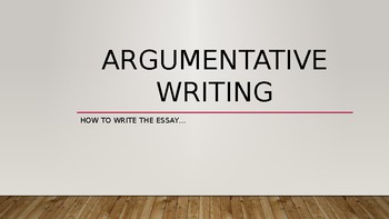 Preview of Argumentative Essay Pre-Write Sentence Starters