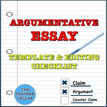 Preview of Argumentative Essay Template and Editing Checklist