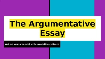 Preview of Argumentative Essay Unit Presentation with Differentiation and Structure