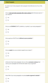 Preview of Argumentative Essay Writers Checklist (Digital)