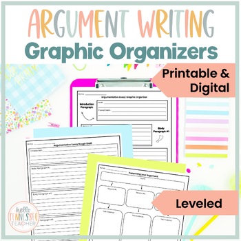 Preview of Argumentative Essay Writing Graphic Organizers
