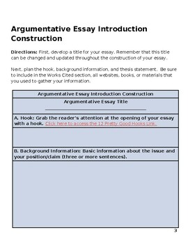 essay introduction template