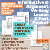Argumentative and Informative Essay Writing, Practice Test