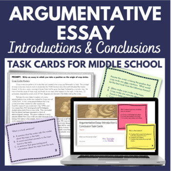 Preview of Argumentative Essay Writing Practice with Introductions and Conclusions