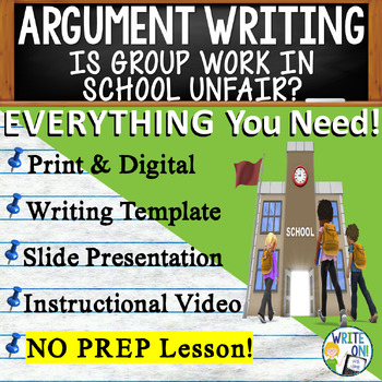 Preview of Argumentative Essay Writing - Rubric - Graphic Organizer - Outline - Group Work